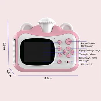 Pickwoo Vaikų Mini Mielas Skaitmeninio Spausdinimo Fotoaparatas 