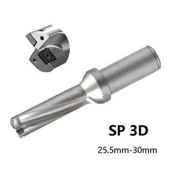 Pjovimo Grąžtas 3D SP Tipo 25,5 mm-30mm U Gręžimo Seklių Skylė CNC naudoti Karbido Įdėklai SPMG Tekinimo C32 SP07 SP09 Aukštos Kokybės