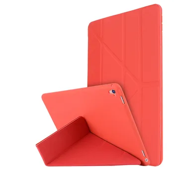 Plonas Transformatorius Minkšto Silicio TPU+PU Odos Šlepetės Stovi Magnetas Smart Miego Case Cover For Apple iPad Pro 9.7 colių Tablet 2016