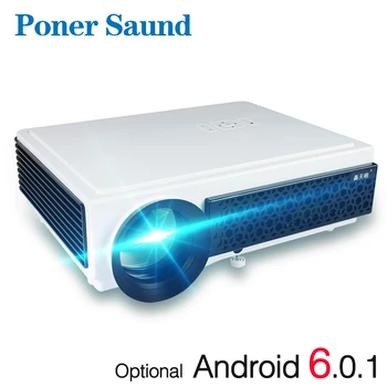 Poner Saund 96 Projektorius Mini 4k Full HD WiFi 3D Vaizdo Android 6.0 Namų Kino Pikselių Palaiko 1080P Skaitmeninės Namų Projektorius