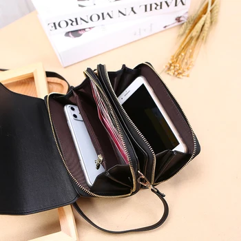 Ponios aukštos kokybės dizaineris PU odos vertikalus piniginės daugiafunkcinis standartinis sankabos krepšys mados laisvalaikio rankinės