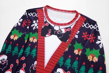 Pranešk apie netikrą Bjaurusis Kalėdų Džemperis Spausdinti Marškinėliai Vyrams Cool Kalėdų Senelis 3D Atspausdintas Mens Marškinėlius Harajuku Hip-Hop Camisetas Slim Top Tees