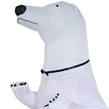 Pripučiamas Kostiumas Polar Bear Talismanas Kostiumas Gyvūnų Fantasia Suaugusiųjų Halloween Carnival Gimtadienio Cosplay Kostiumas