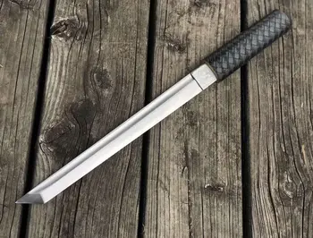 Rankų Darbo Labai Staigus Japonijos Samurajų Kardas Katana Saber Mangano Plieno Peilis Ninja Tanto Full Tang