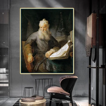 Rembrandt《Apaštalas Paulius》Citon Drobė Meno Aliejaus tapybos Kūrinys Plakato Nuotrauką Šiuolaikinės Sienų dekoras Namų kambarį Apdaila