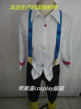Rožinė /balta Juzo Suzuya Rei Tokijo Pabaisa Tokijo Guru Cosplay Cos Kostiumas Juuzou Suzuya, pilnas komplektas (marškinėliai+kelnės+petnešos+shoe+legging)