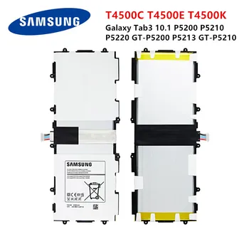SAMSUNG Originalus Tablet T4500C T4500E T4500K 6800mAh baterija Samsung Galaxy Tab3 P5200 P5210 P5220 P5213 Baterijos