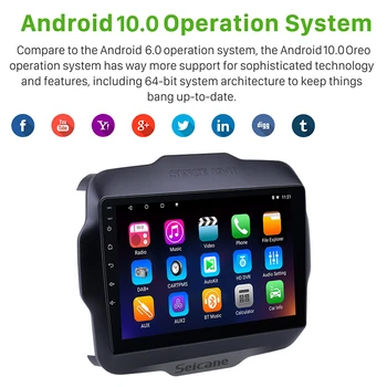 Seicane 9 colių Android 10.0 Automobilių GPS Radijo 2016 m. 