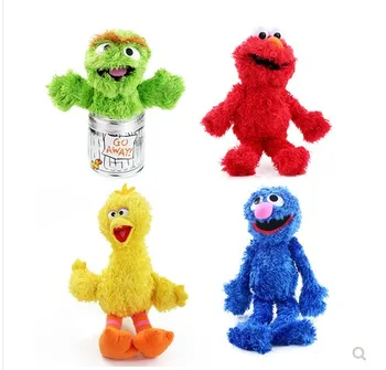 Sesame Street 7 Gabalus Pliušinis Lėlės Didelis Paukštis Elmo Cookie Monster Ernie Grover Įdaryti Lėlės vaikų Švietimo Žaislai