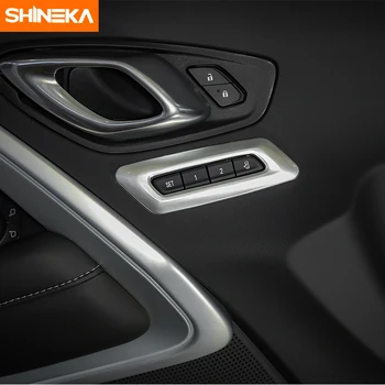 SHINEKA Automobilio Salono Apdailos Komplektai Atminties Sėdynės Kontrolės Jungikliai Padengti Bezel Rėmas už 6 Gen Chevy Camaro 2017+