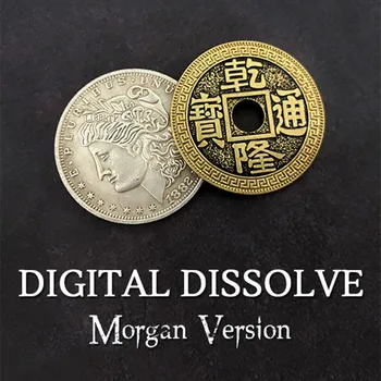 Skaitmeninis Ištirpinama (Morgan Versija) Monetų Vizualiai Pakeisti Magic Monetų Perkėlimo Magas Arti Iliuzijų Gudrybė Mentalism