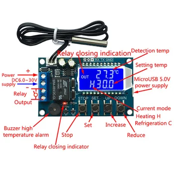 Skaitmeninis Termostatas, Aušinimo Šildymo Temperatūros Reguliatorius Aukšto Tikslumo LCD Ekranas Skaitmeninis Temperatūros Valdiklio Modulis