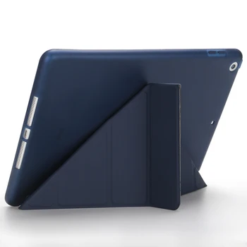 Smart Case For iPad 9.7 2017 2018 Atveju PU Odos Silikono Minkštas Atgal Transformatoriai Slim Smart Cover iPad 2018 Atveju Coque
