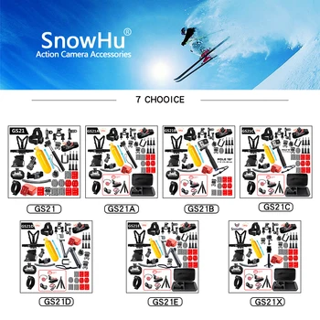 SnowHu Veiksmų Fotoaparato Aksesuaras GoPro Hero 9 8 7 6 5 Juoda Yi 4K Lite SJCAM SJ7 Eken H9 Eiti Pro Mount Sony Nustatyti GS21