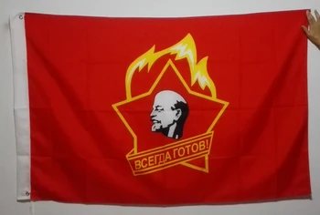 Sovietų pionieriai vėliavos su šiuo SSRS Vėliavos karšto parduoti prekes 3X5FT 150X90CM Reklama žalvario metalo skyles