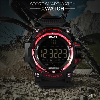 Sporto Smart Žiūrėti EX16 Profesinės Vandeniui Sporto Stebėsenos Pedometer Skambinkite Pranešimą Priminimas ilgo Laukimo Smartwatch X-žiūrėti