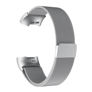 Suderinama su Fitbit Mokestis 3/4 Juostų, skirtų Moterų, Vyrų, Nerūdijančio Plieno Tinklelio, Magnetinės Metalo Juostos Pakeitimas FKU66