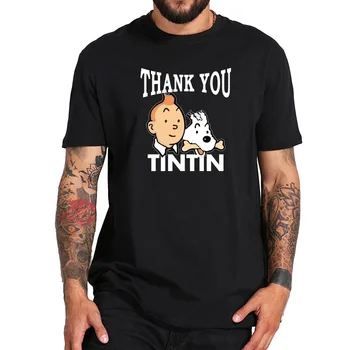 Tin Tin Adventure T-Shirt Komiksų Tirti Discovery Miru Ir Priimančiosios Grafinis Atspausdintas Tees Medvilnės trumpomis Rankovėmis ES Dydžio Marškinėlius