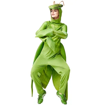 Umorden Fantasia Puras Halloween Kostiumai Unisex Vyrai Moterys Girdi Mantis Kostiumas Žalia Vabzdžių Veiklos Kostiumas
