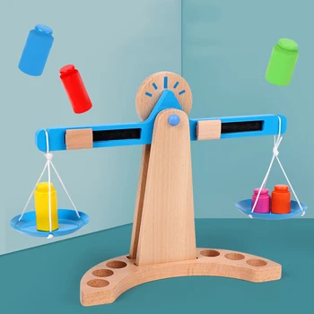 Vaikai Montessori Medžiagų, Svarstyklės, Svorio Medienos Nustatyti Ankstyvojo Mokymosi Švietimo Žaislas Naujas Medinis Juokinga Matematikos Žaislai, Dovanos Vaikams