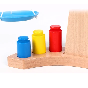 Vaikai Montessori Medžiagų, Svarstyklės, Svorio Medienos Nustatyti Ankstyvojo Mokymosi Švietimo Žaislas Naujas Medinis Juokinga Matematikos Žaislai, Dovanos Vaikams