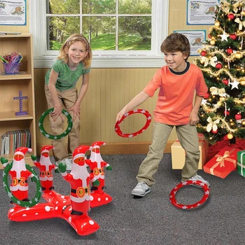 Vaikai Žiedas-lobizmas Žaislas Pripučiamų Kalėdų Eglutė Kalėdų Senelis Mesti Žaidimas Žaislai Vaikams Išmesti Mokymo Rekvizitai Kalėdų Dovana