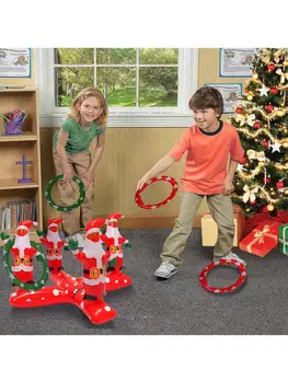 Vaikai Žiedas-lobizmas Žaislas Pripučiamų Kalėdų Eglutė Kalėdų Senelis Mesti Žaidimas Žaislai Vaikams Išmesti Mokymo Rekvizitai Kalėdų Dovana