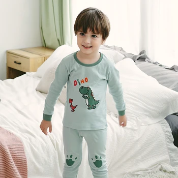Vaikų Gyvūnų Medvilnės Sleepwear Pižamos Vaikams Žiemos Pižama Nustatyti Kūdikio Visą rankovėmis Berniukams, Mergaitėms Pijama Drabužiai Tiktų pyjama enfant