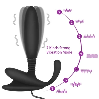 VATINE 7 Dažnio Nuotolinio Contorl Klitorio Stimuliatorius Analinis Vibratorius Silikono Vyrų Prostatos Massager Butt Plug Vibratorius, Sekso Žaislai