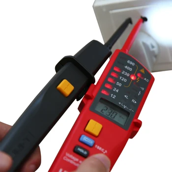 VIENETO UT18C Aukštos Įtampos Tęstinumą Testeris, Matuoklis AC Digital Voltmeter LED Indikatorius Detektorius Įtampos Ekranas RCD Etapas Rotacija