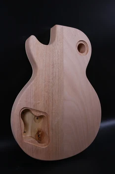 Vieną dešinę ranką nebaigtų elektrinė gitara kūno LP P90 jack raudonmedžio pagamintas ir klevų top aukštos kokybės