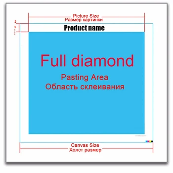 Visą Deimantų Kvadratas Diamond 5D 