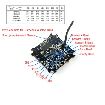 VTX Šepečiu Skrydžio duomenų Valdytojas, Mažų Bwhoop Built-in Betaflight OSD ir 25mw VTX su Smartaudio Drone Priedai