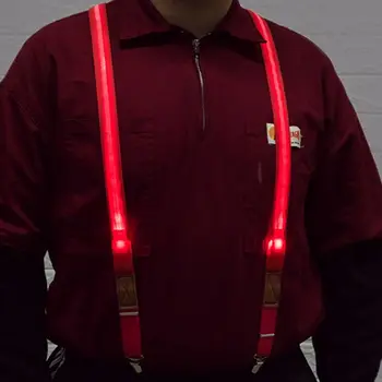 Vyrai Unisex LED Šviesos Juostelės Iki Suspender Y-Formos Saldainiai Spalvos Kelnės Reguliuojamas Veikia Jojimo Petnešos Stiprus Įrašą Šalies Prekių