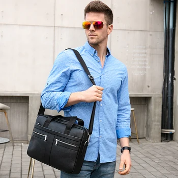 Vyriški natūralios Odos portfelis Vyrų vyras nešiojamas krepšys vyrų Messenger maišeliai vyriški portfeliai natūralios Odos vientisos spalvos krepšys
