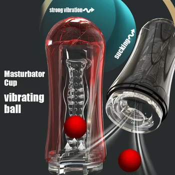Vyrų Masturbator puodelis su 10 greičio vibracija, Kamuolys, sex parduotuvė, sekso fantazijos stimuliacija vyras žaislai, Dulkių čiulpti kišenėje pūlingas žaislas