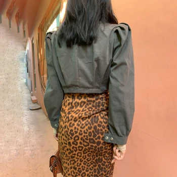 WannaThis Moterų Sijonas Plonas Aukštos Juosmens Apačia Padalinta Paketo Klubo Atsitiktinis Elegantiškas Leopard Kelio Ilgio Sijonas Moterims Vasaros Streetwear