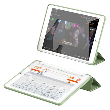 YCJOYZW Case for iPad 2 Oro išleidimo A1566 A1567 Smart PU Odos dangą, Magnetinis Auto miego Pabusti atveju Silikono TPU apvalkalas