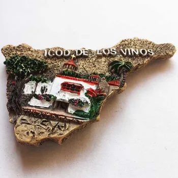 Šaldytuvas Magnetas Dekoro Valencia 3D Žemėlapio Tenerifės Saloje Ispanijoje Turizmo Suvenyrai Dervos Amatų Dovanų Idėjos Namų Dekoro