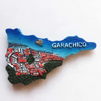 Šaldytuvas Magnetas Dekoro Valencia 3D Žemėlapio Tenerifės Saloje Ispanijoje Turizmo Suvenyrai Dervos Amatų Dovanų Idėjos Namų Dekoro