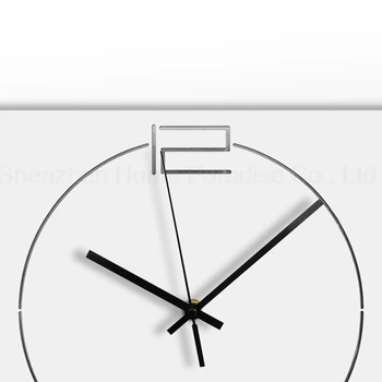 Šiaurės Modernus Medinis Sieninis Laikrodis Kambarį Kūrybos Paprasta Europa Tyli Rankų darbo Kvarco MDF Medienos Aikštės Kabo Laikrodžiai Balta
