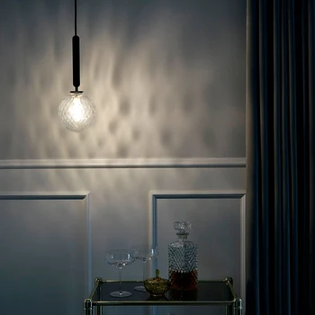 Šiaurės priedai veltiniams, vilna Lempa Stiklo kamuolys hanglamp Naktiniai lašas šviesos virtuvės sala pakabos šviesos diodų (led) modernaus dizaino namų apšvietimo menas