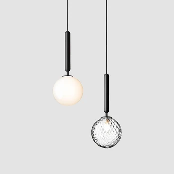 Šiaurės priedai veltiniams, vilna Lempa Stiklo kamuolys hanglamp Naktiniai lašas šviesos virtuvės sala pakabos šviesos diodų (led) modernaus dizaino namų apšvietimo menas