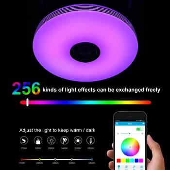 Šiuolaikinių LED Lubų Šviesos su Pritemdomi RGB 
