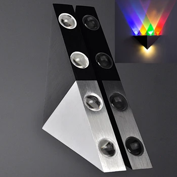 Šiuolaikinės RGB Trikampis LED Sienos Lempos AC90-265V Didelės Galios Namo Apšvietimas Aliuminio Led Sieninis Šviestuvas, vidaus Apdaila