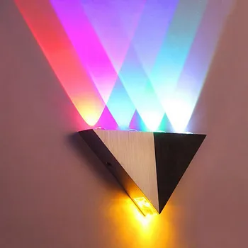 Šiuolaikinės RGB Trikampis LED Sienos Lempos AC90-265V Didelės Galios Namo Apšvietimas Aliuminio Led Sieninis Šviestuvas, vidaus Apdaila