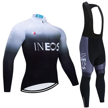 Žiemos 2021 Naujas INEOS dviračių džersis Sporto 20D Dviratį Kelnės vyrams ilgai Ropa Ciclismo Šilumos Vilnos dviračių Maillot Culotte