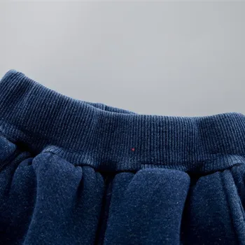 Žiemos berniukas sportinės kelnės kūdikiui prarasti šiltas džinsai vaikų retro storas kelnes for1-4 metai